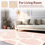 Delicate Rose Blooms Line Art Rug