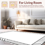 Bold Geometric Chevron Border Design Rug