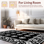Classic Floral Scroll Pattern Rug