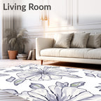 Soft Hued Floral Pattern Design Rug