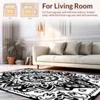 Bold Floral Mandala Art Rug