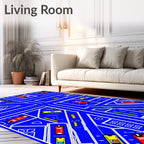 Urban Blue Hot Wheels Traffic Rug