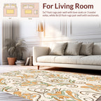 Floral Swirls Damask Pattern Design Rug