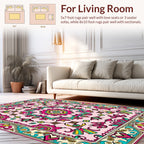 Vibrant Floral Mandala Pattern Rug