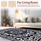 Bold Floral and Swirls Pattern Rug