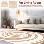 Beige Swirl Subtle Waves Rug