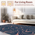 Wavy Abstract Swirl Pattern Design Rug