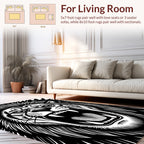Bold Lion Roar Graphic Rug