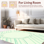 Mint Green Diagonal Stripe Organic Rug