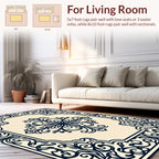 Intricate Floral Scrollwork Patterned Rug