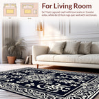 Intricate Floral Mandala Bordered Design Rug
