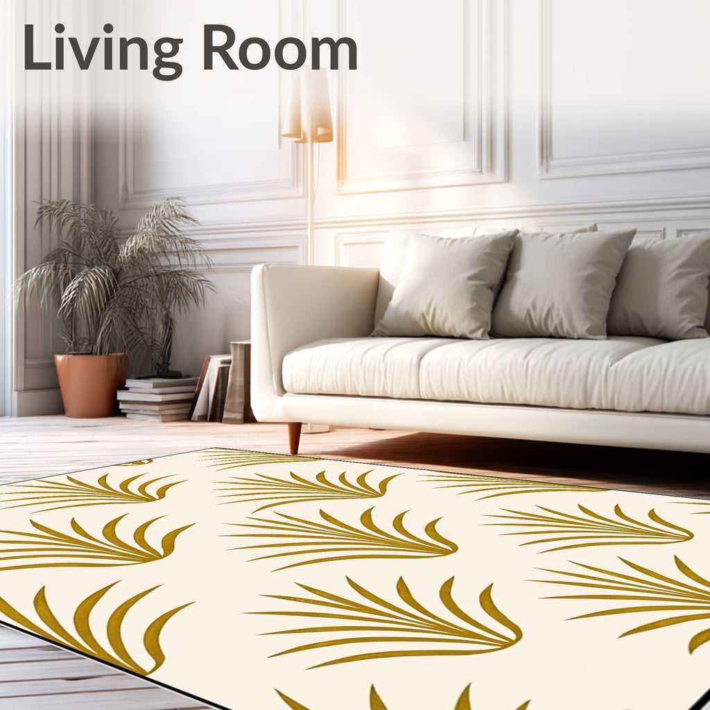 Art Deco Golden Fan Grass Rug
