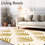 Art Deco Golden Fan Grass Rug