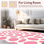 Pink Organic Shapes Pattern Rug