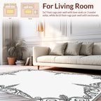 Ornate Flourish Scrollwork Pattern Rug