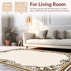 Ornate Swirls Frame Pattern Rug