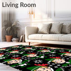 Whimsical Elf Christmas Starry Night Rug