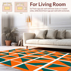 Dynamic Geometric Duo-Tone Pattern Rug