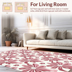 Bold Abstract Petal Botanical Pattern Rug