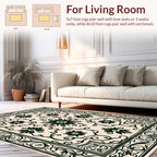 Dark Floral Vintage Scroll Rug