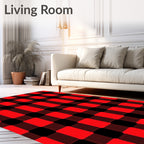 Crimson Tartan Checks Rug