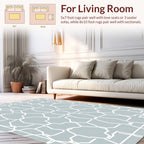 Geometric Tessellation With White Links Rug