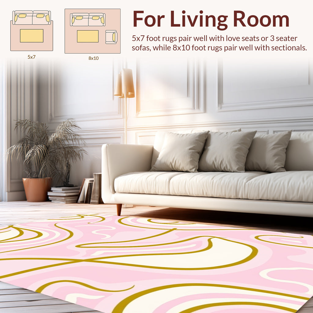 Abstract Swirls Design Rug