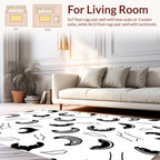 Abstract Crescent Shapes Graphic Pattern Rug