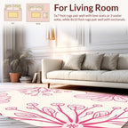Pink Blossom Garden Pattern Rug