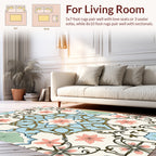 Elegant Floral Medallion Pattern Rug