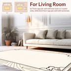 Modern Minimalist Wood Grain Border Rug