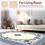 Ornate Floral Border Classic Design Rug