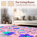 Floral Vines In Purple Teal And Pink Rug