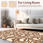 Organic Shapes Brown Pattern Rug