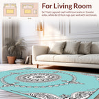Elegant Mandala Floral Geometric Design Rug