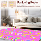 Bright Rainbow Arches Pattern Rug