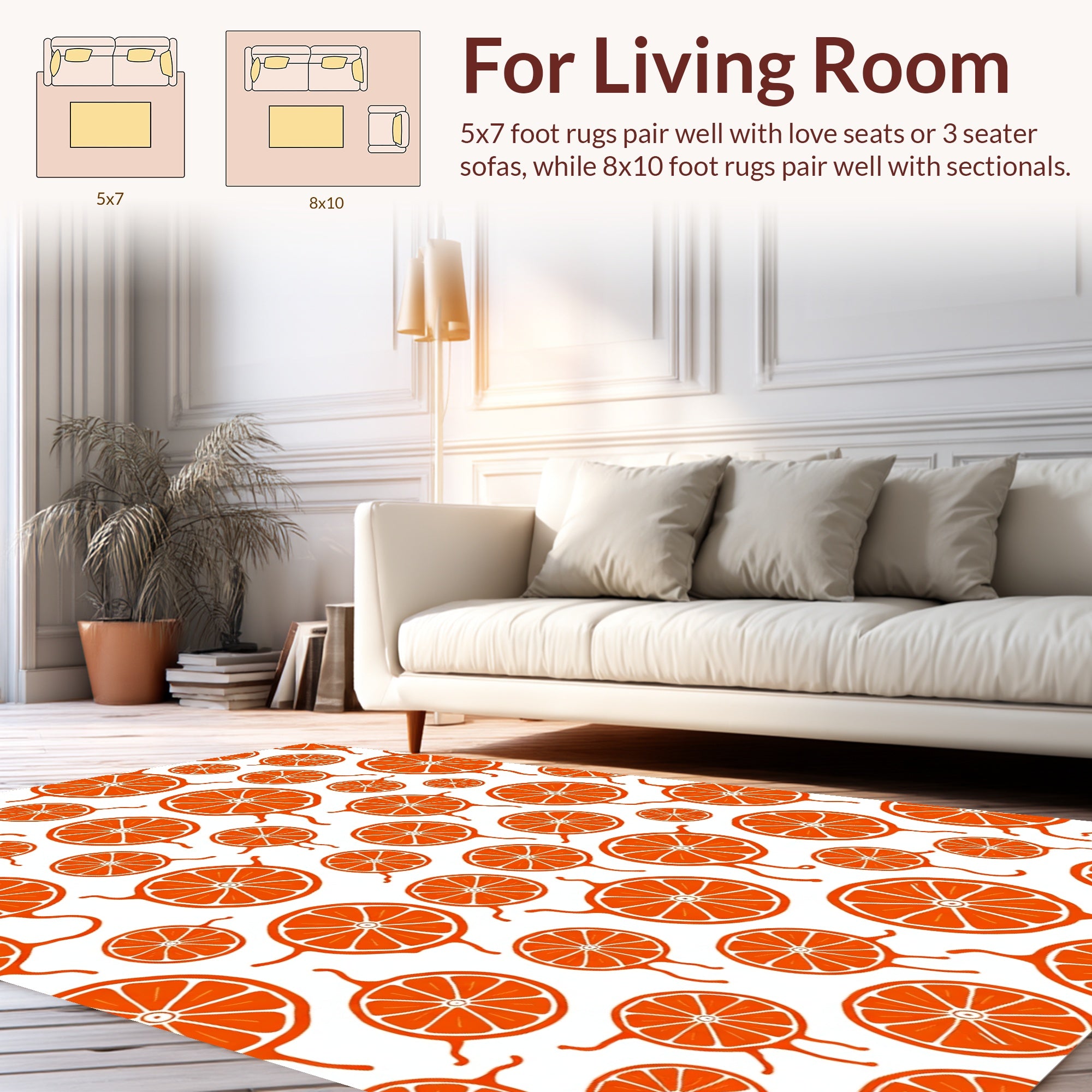 Citrus Slices Fun Pattern Rug