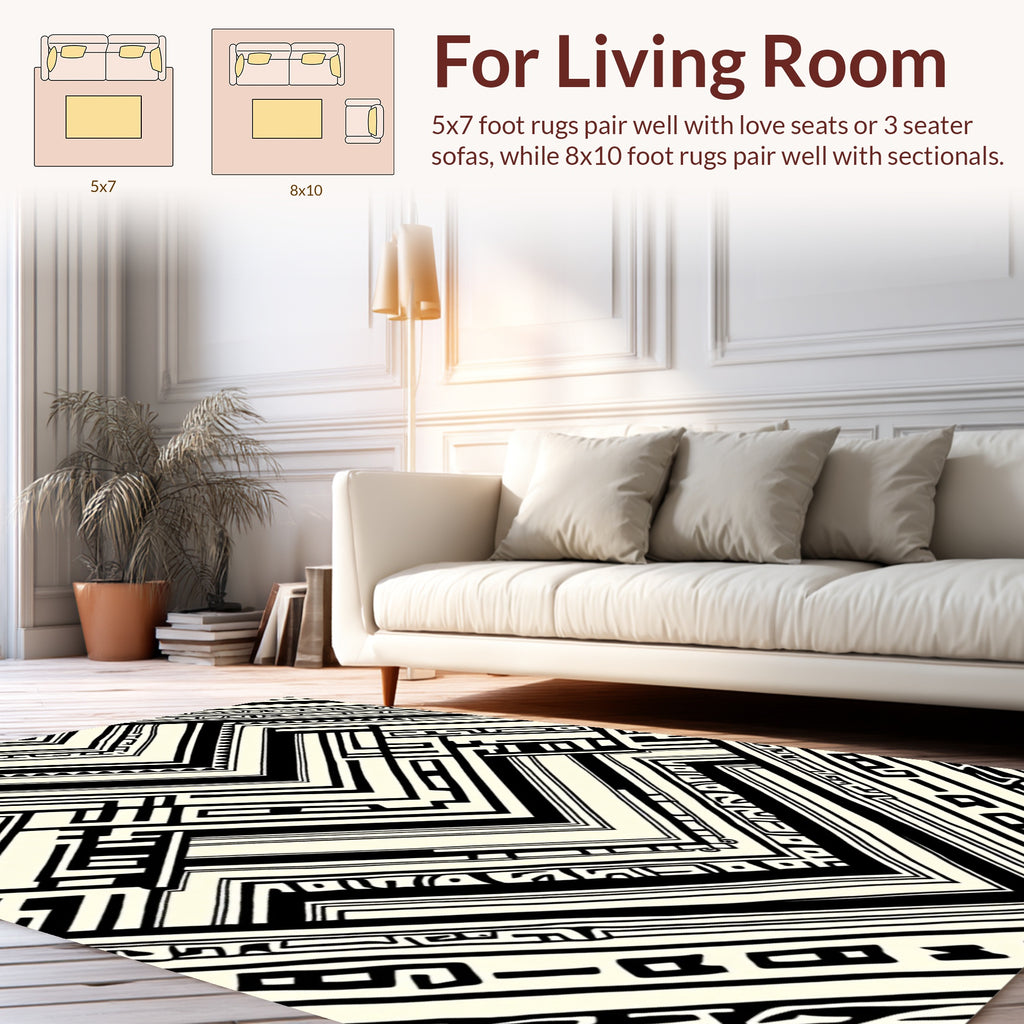 Geometric Chevron Pattern Rug