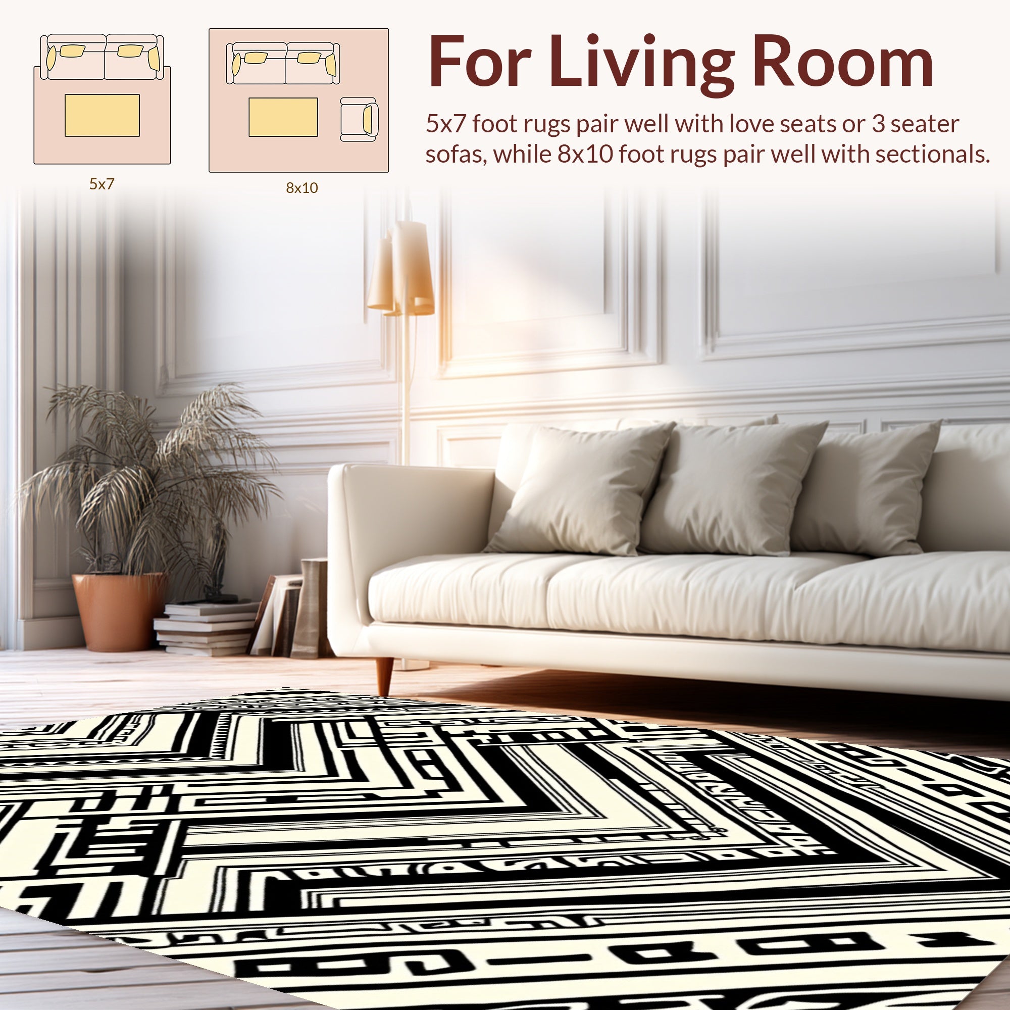 Geometric Chevron Pattern Rug