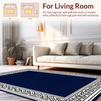 Intricate Geometric Patterned Border Design Rug
