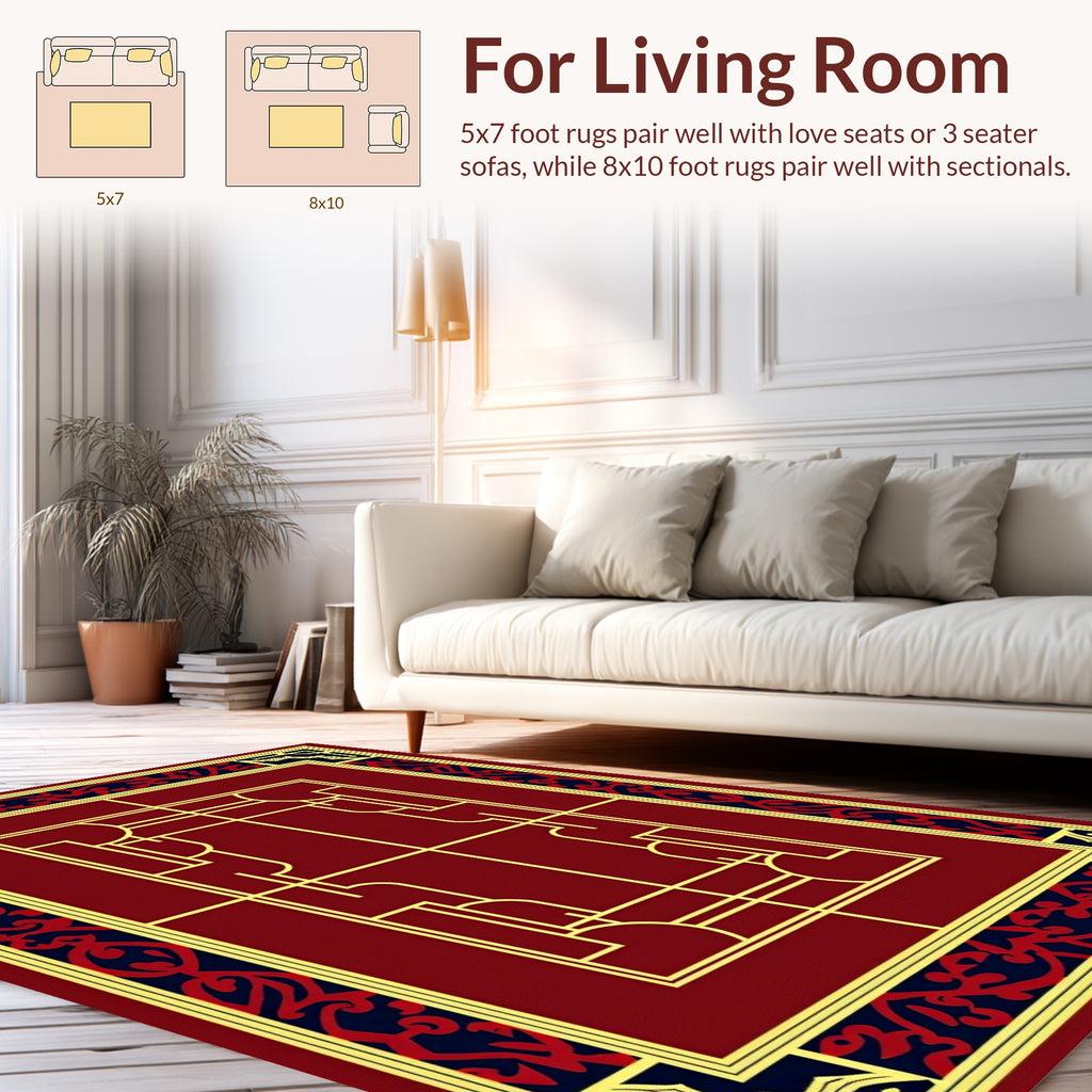 Geometric Medallion Contemporary Design Rug