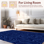 Abstract Swirl Star Pattern Rug
