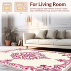 Art Nouveau Floral Border Medallion Rug