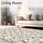 Delicate Floral Lattice Abstract Art Rug