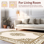 Antique Floral Scroll Pattern Rug