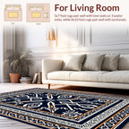 Ornate Geometric Patterned Dark Rug