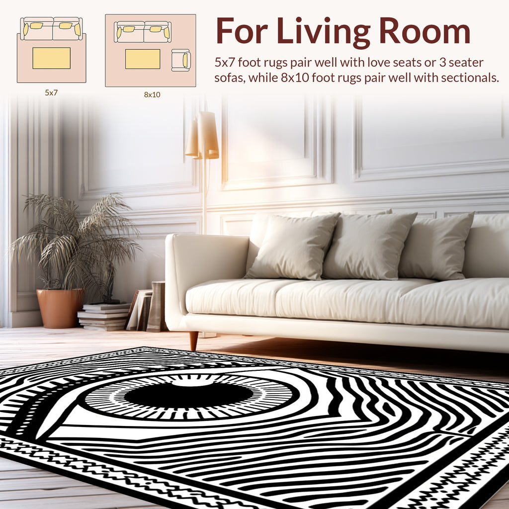 All Seeing Eye Graphic Design Rug