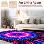 Vibrant Radial Burst Pattern Rug