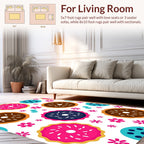 Sweet Donut Flower Pattern Rug