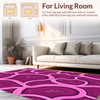 Modern Abstract Pink Agate Design Rug